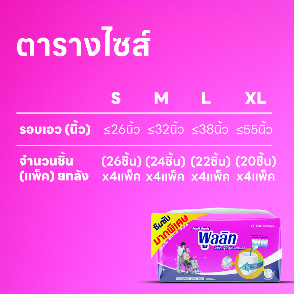 กางเกงรุ่นซึมซับมากพิเศษ1000cc.