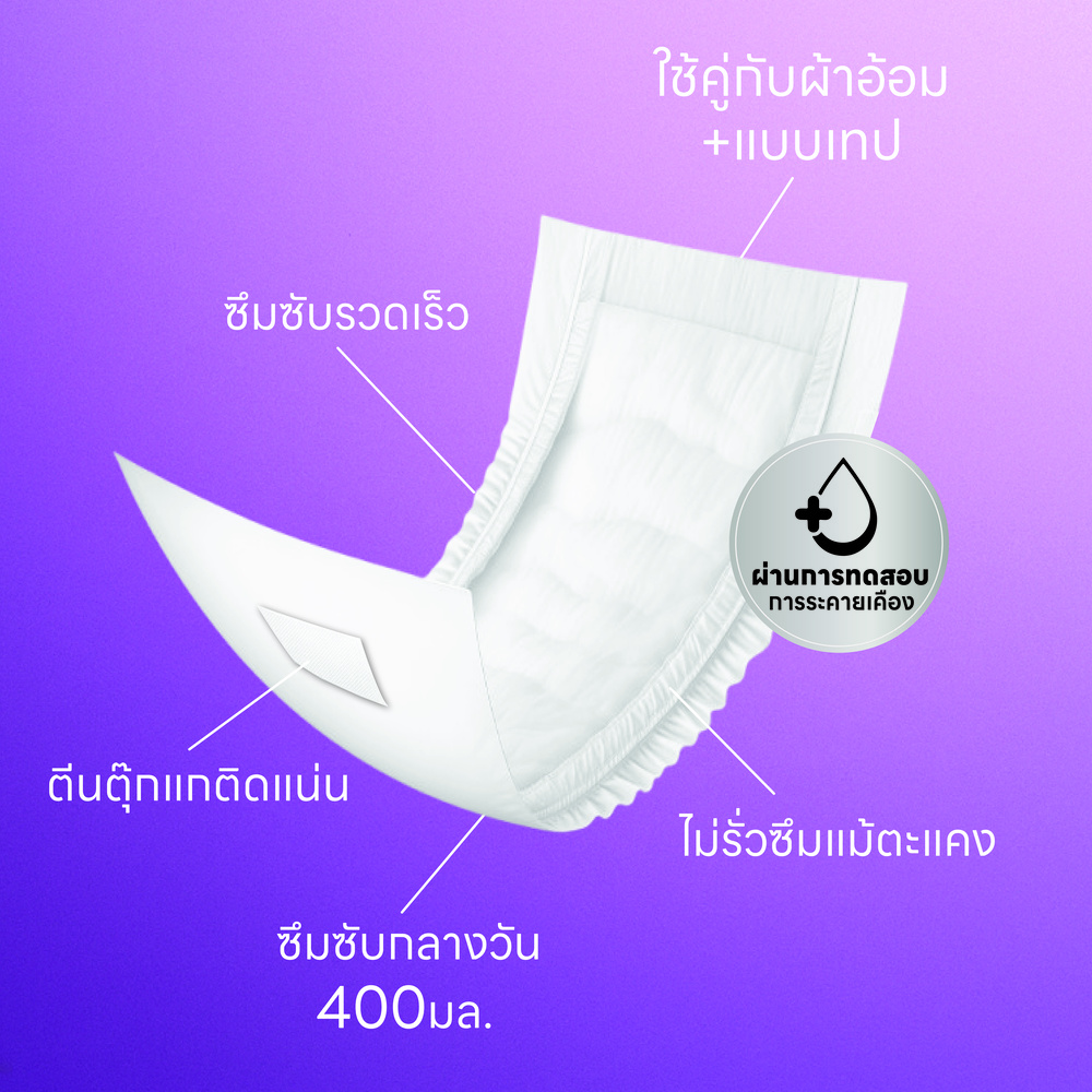 แผ่นซึมซับกลางวัน400cc.